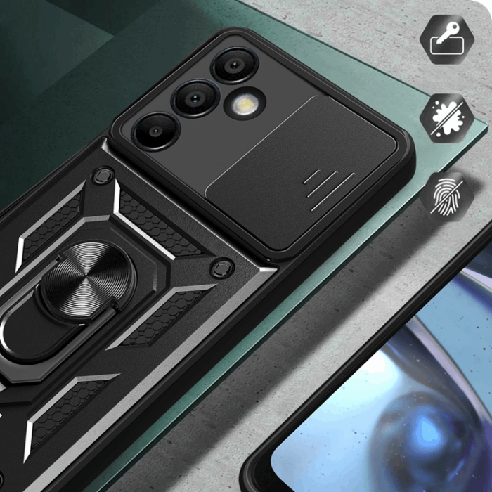 OEM - Galaxy S25 Plus Mobilskal Hybrid Armor Camshield - Svart