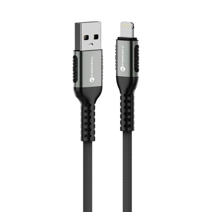 Forcell - Forcell Kabel USB-A Till Lightning 12W 1.2m - Svart