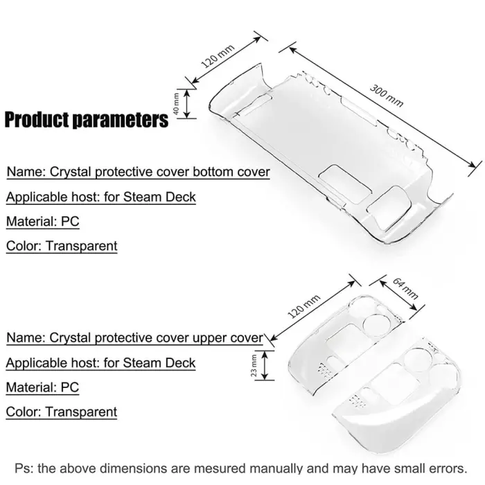 OEM - Crystal Cover Skal till Steam Deck - Clear