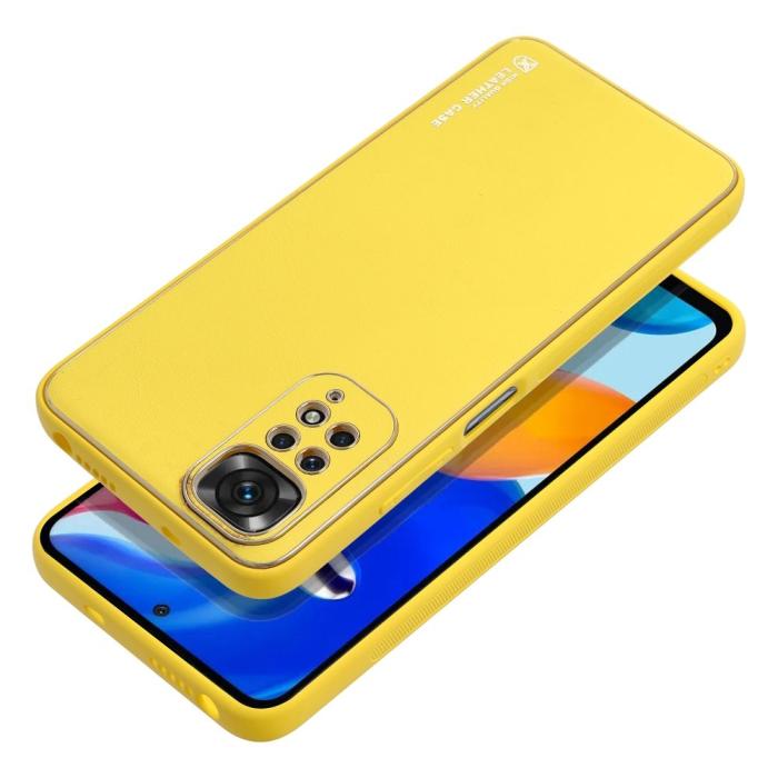 Forcell - Xiaomi Redmi Note 11/11S Skal Forcell Läder Gul