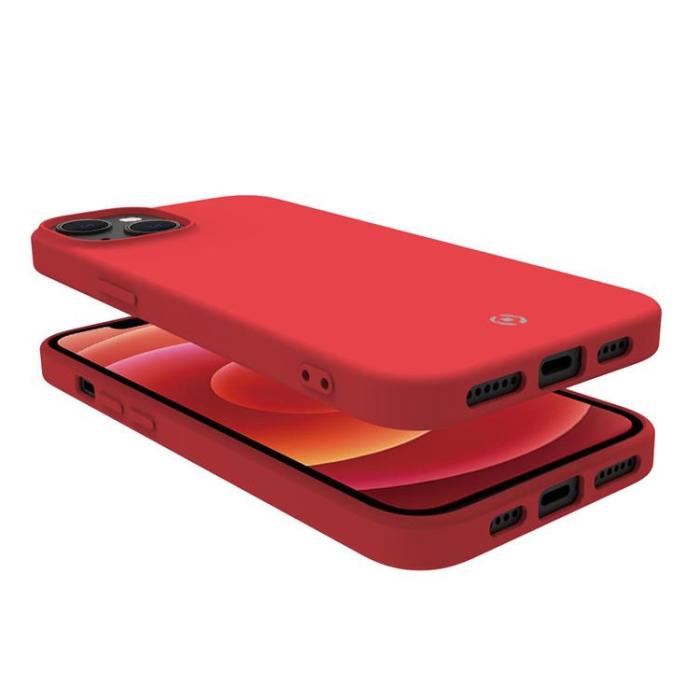 Celly - CELLY iPhone 14 Pro Skal Cromo Soft Rubber - Röd