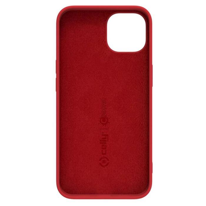 Celly - CELLY iPhone 14 Pro Skal Cromo Soft Rubber - Röd