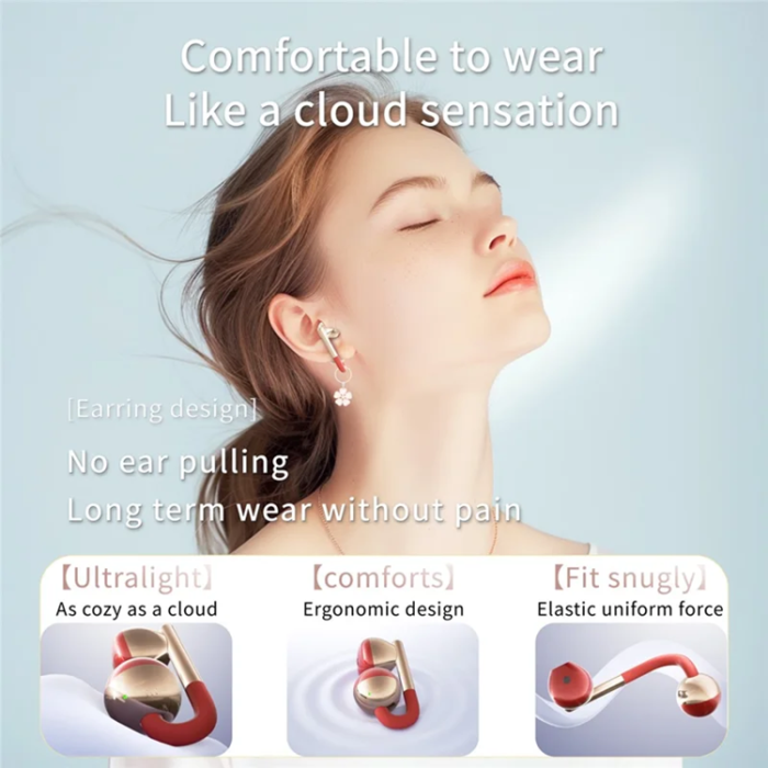 OEM - OWS In-Ear Gaming Hörlurar Bluetooth ENC F22 - Lila