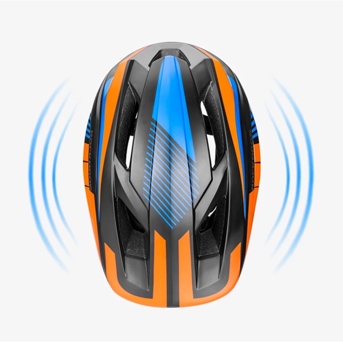 Rockbros - Rockbros Cykelhjälm Med Detachable Visor S - Svart/Orange