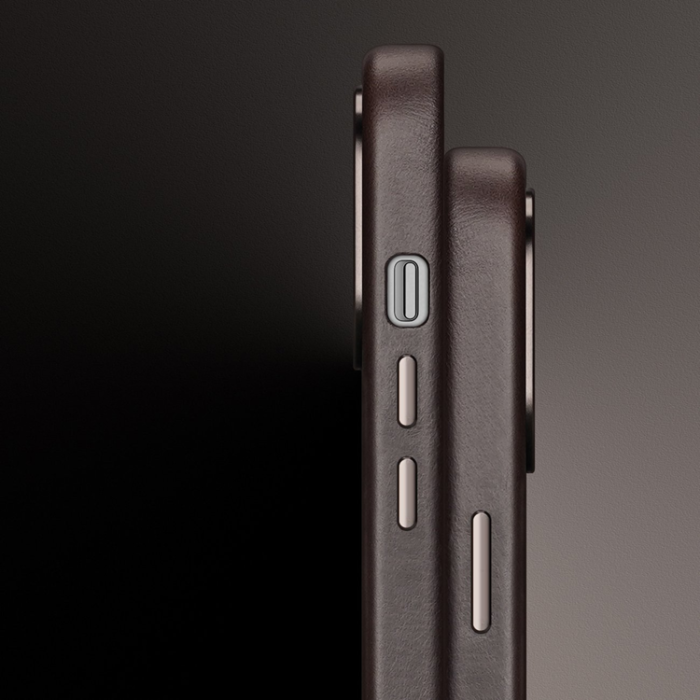 Dux Ducis - Dux Ducis iPhone 14 Pro Skal MagSafe Naples Läder - Mörkbrun