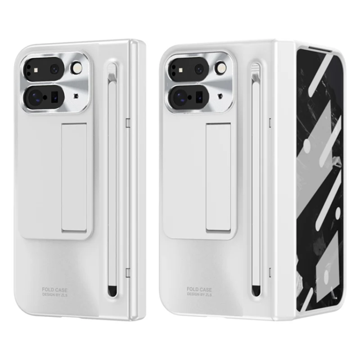 A-One Brand - Mobilskal till Google Pixel 10 Pro Fold Kickstand Hinge PC - Vit