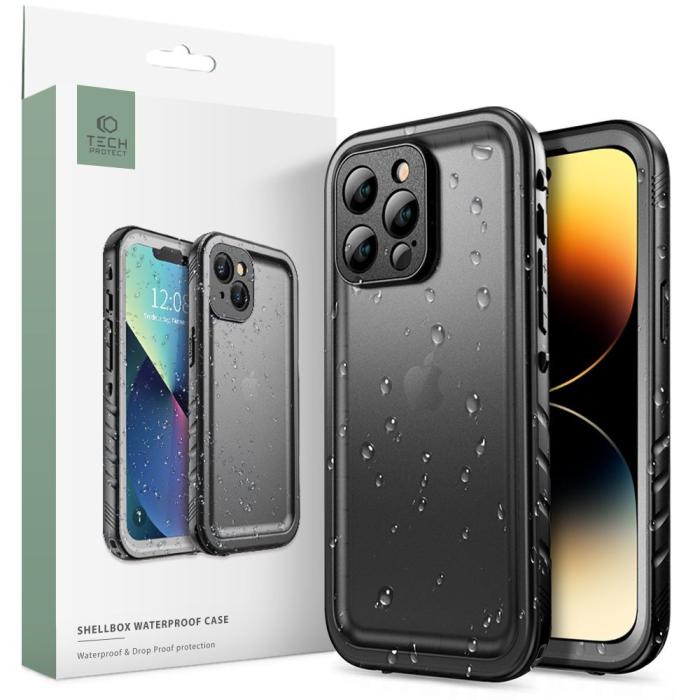 UTGATT - Tech-Protect iPhone 14 Pro Skal Shellbox IP68 - Svart