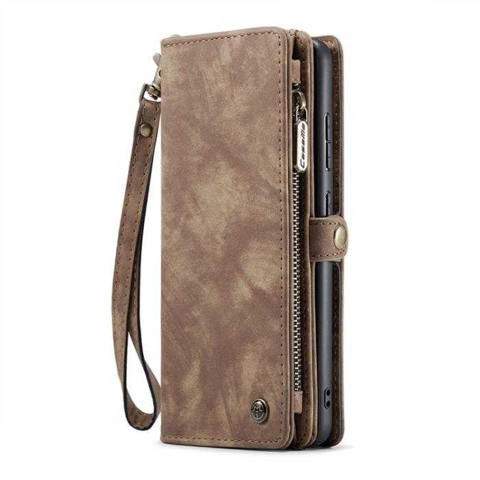 Caseme - CASEME Galaxy S25 Plus Ultra Plånboksfodral Med Rem - Brun