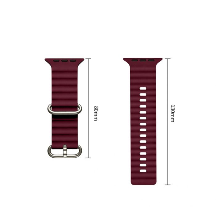 Tech-Protect - Tech-Protect Armband För Apple Watch (44/45/46/49mm) Icon Pro - Burgundy