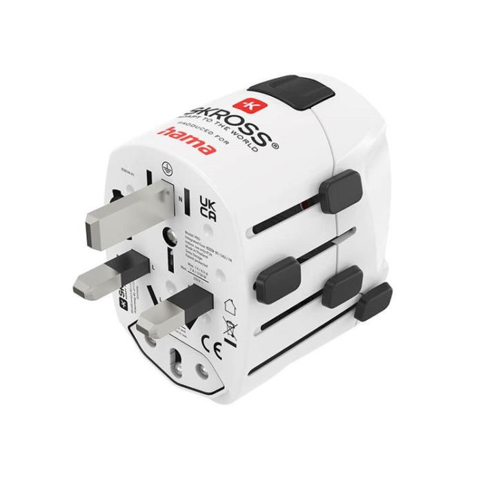 Hama - HAMA Reseadapter Världen Pro EU-WORLD 3-stift