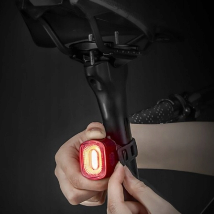 Rockbros - Rockbros Q2S LED USB-C cykelljus bak - Svart
