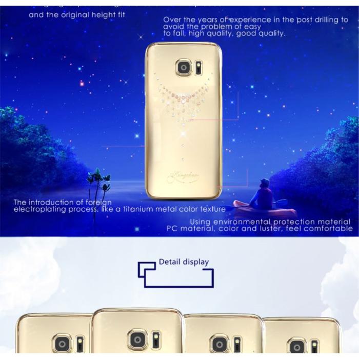 Kingxbar - Kingxbar Skal med Swarovski Stenar till Samsung Galaxy S7 Edge - Feather