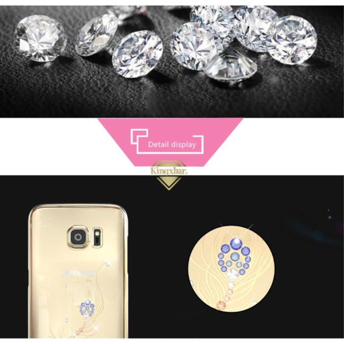 Kingxbar - Kingxbar Skal med Swarovski Stenar till Samsung Galaxy S7 Edge - Feather