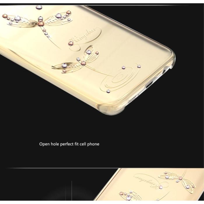 Kingxbar - Kingxbar Skal med Swarovski Stenar till Samsung Galaxy S7 Edge - Feather