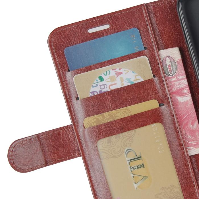 OEM - Läder Plånboksfodral Samsung Galaxy Xcover Pro - Brun
