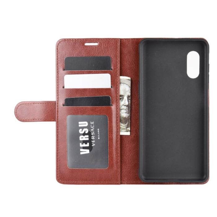 OEM - Läder Plånboksfodral Samsung Galaxy Xcover Pro - Brun