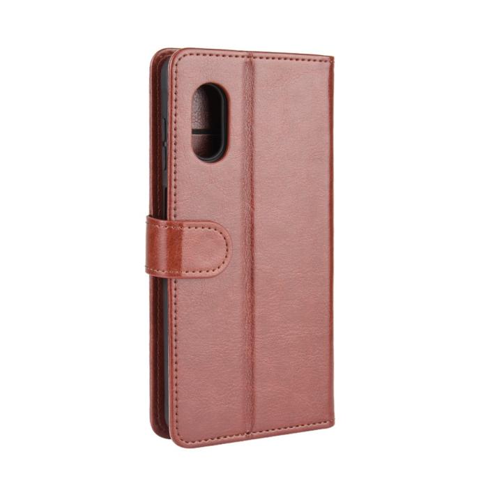 OEM - Läder Plånboksfodral Samsung Galaxy Xcover Pro - Brun