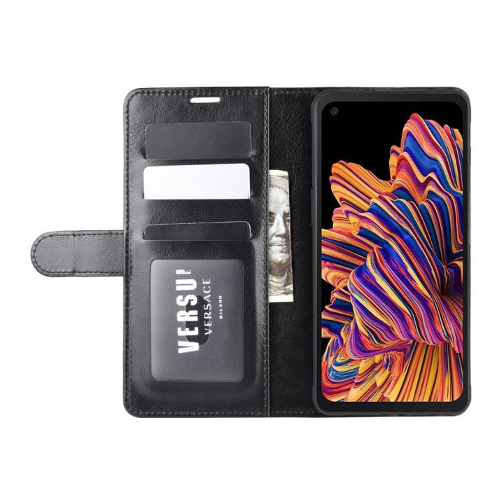 OEM - Läder Plånboksfodral Samsung Galaxy Xcover Pro - Svart