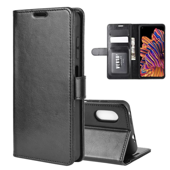 OEM - Läder Plånboksfodral Samsung Galaxy Xcover Pro - Svart