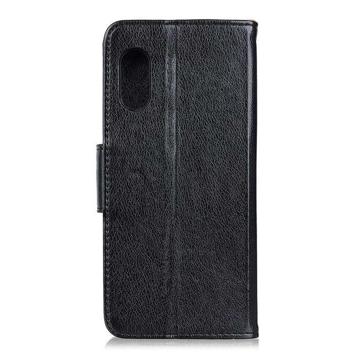 OEM - Nappa Äkta Läder Plånboksfodral Samsung Galaxy Xcover Pro - Svart