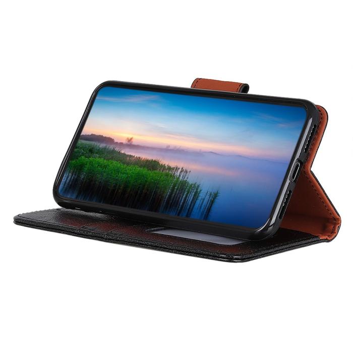 OEM - Nappa Äkta Läder Plånboksfodral Samsung Galaxy Xcover Pro - Svart