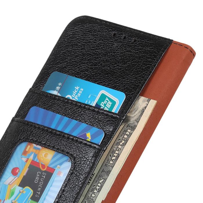 OEM - Nappa Äkta Läder Plånboksfodral Samsung Galaxy Xcover Pro - Svart