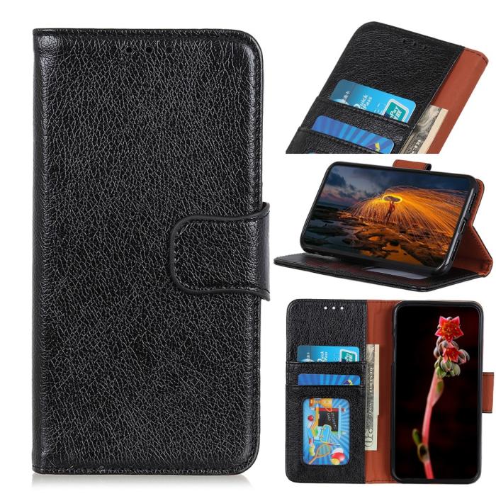 OEM - Nappa Äkta Läder Plånboksfodral Samsung Galaxy Xcover Pro - Svart