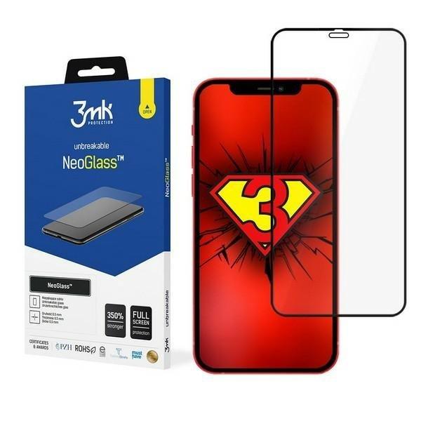 3MK iPhone 12 Pro Max HybridGlas Skärmskydd NeoGlass - Svart | 5468 | AlltMobil