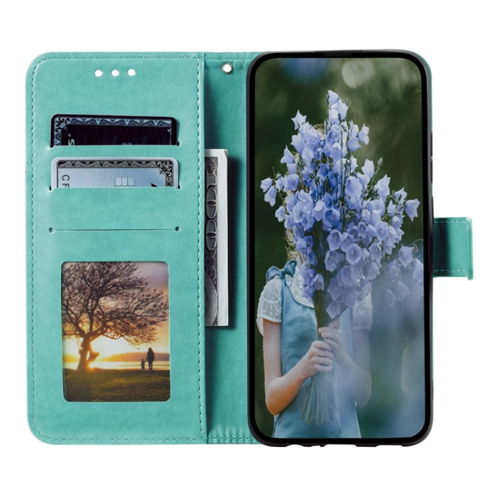 A-One Brand - Google Pixel 7A Plånboksfodral Imprinted Mandala Flower - Grön
