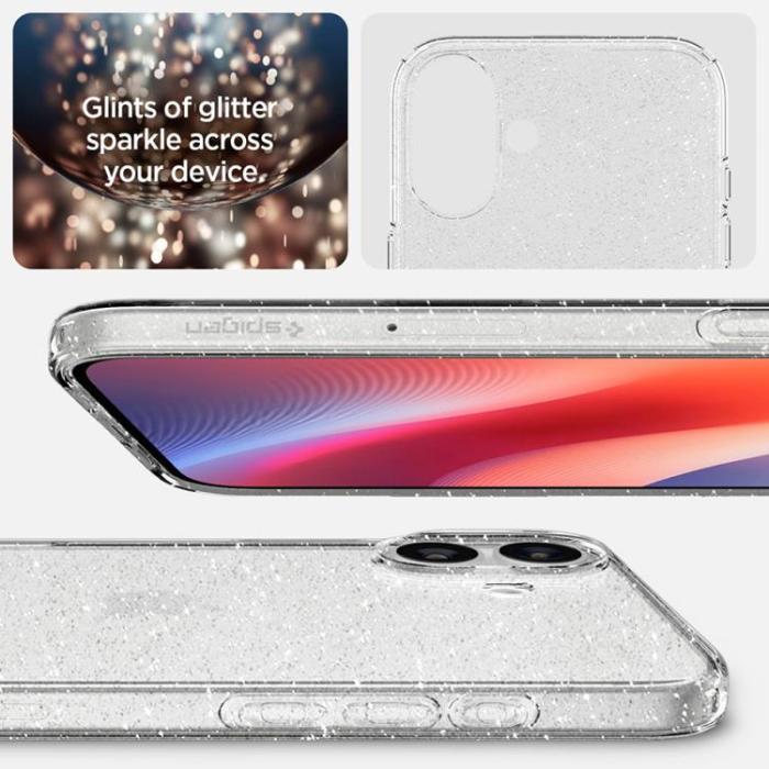 Spigen - Spigen iPhone 16 Plus Mobilskal Liquid Crystal - Glitter Crystal