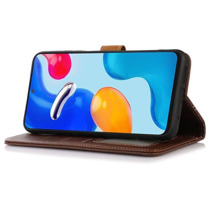 A-One Brand - Galaxy Xcover 6 Pro Plånboksfodral Folio Flip - Brun