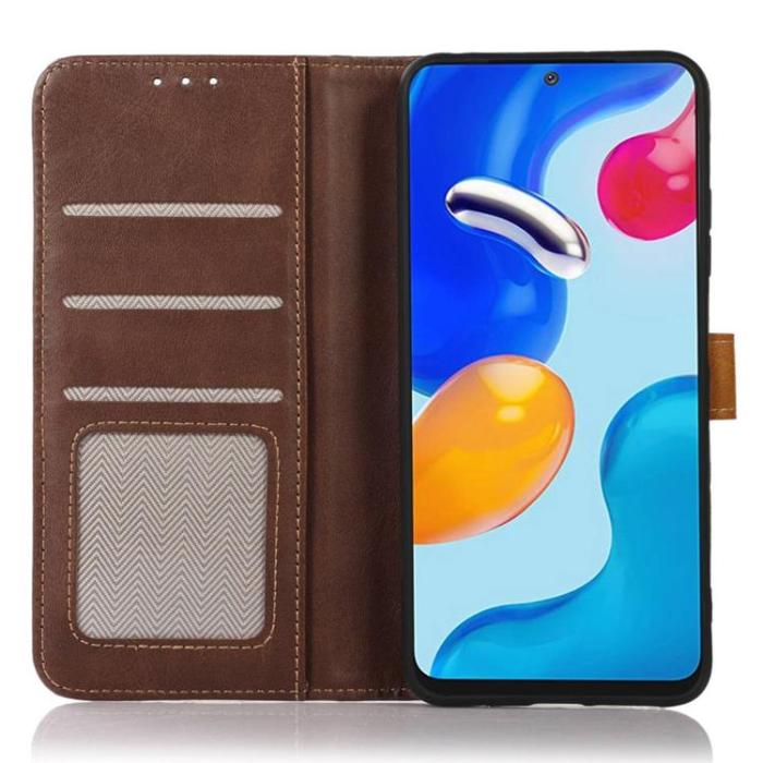 A-One Brand - Galaxy Xcover 6 Pro Plånboksfodral Folio Flip - Brun