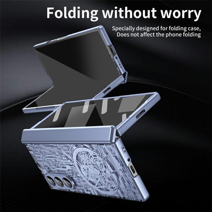 A-One Brand - Galaxy Z Fold7 Mobilskal Mechanical Legend Electroplating - Blå