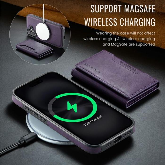 MAGKING - MAGKING iPhone 17 Mobilskal MagSafe Korthållare - Lila