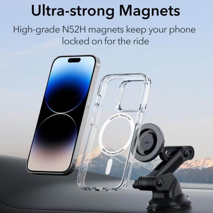 UTGATT - ESR Bilhållare Halolock Magsafe Dashboard Adjustable - Svart