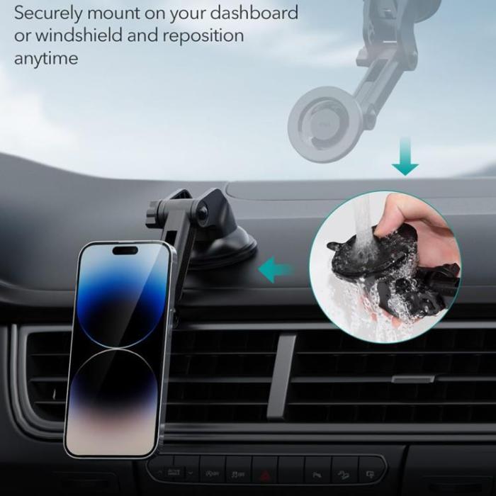 UTGATT - ESR Bilhållare Halolock Magsafe Dashboard Adjustable - Svart