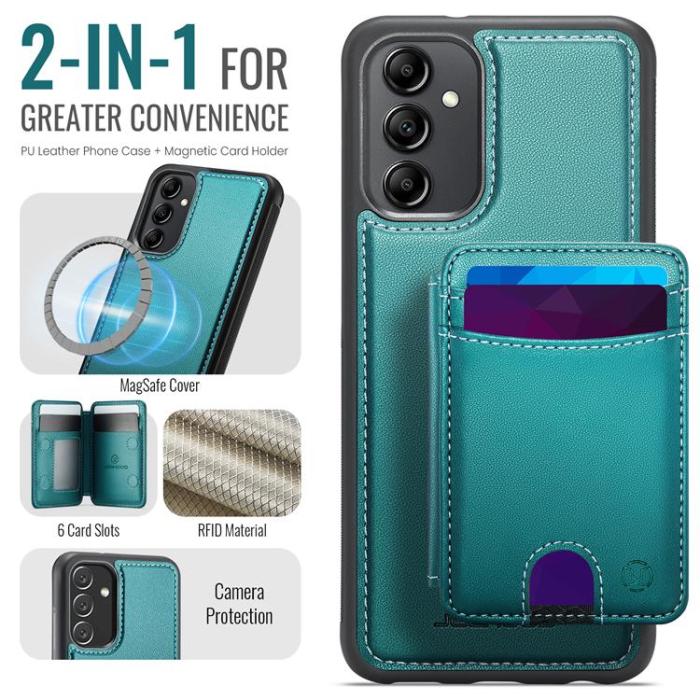 OEM - JEEHOOD Samsung Galaxy A34 5G Mobilskal KonstLäder - Blå