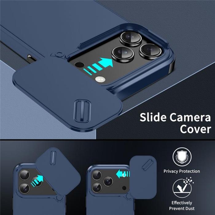 A-One Brand - iPhone 17 Pro Mobilskal Slide Kamera - Blå
