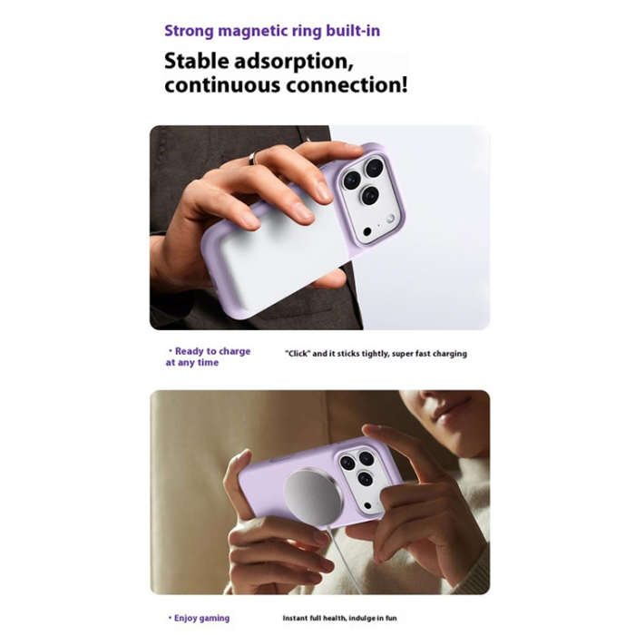 A-One Brand - iPhone 17 Pro Max Mobilskal MagSafe Liquid Silikon+PC - Antikvit