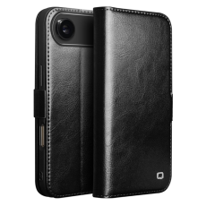 QIALINO - QIALINO iPhone Air Plånboksfodral Äkta Läder - Svart