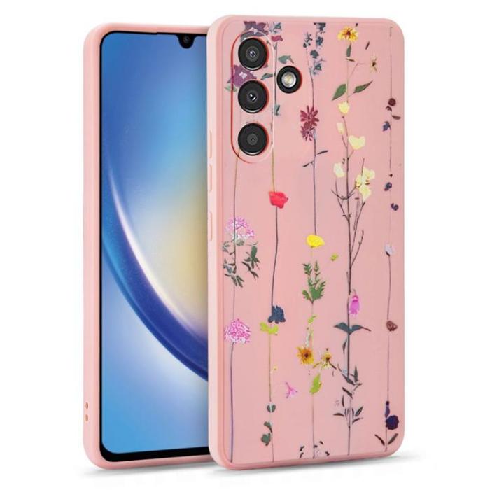 UTGATT - Tech-Protect Galaxy A34 5G Mobiskal Mood Garden - Rosa
