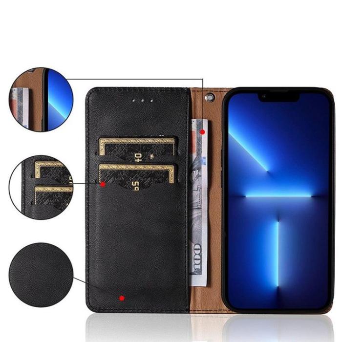 OEM - Xiaomi Redmi Note 11 Pro 4G/5G Plånboksfodral Magnet Strap - Svart