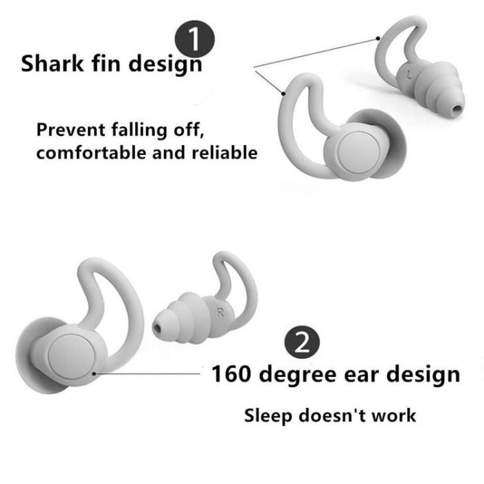 OEM - Silikon Sleep Öronproppar - Grå