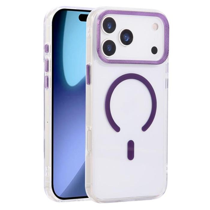 A-One Brand - iPhone 17 Pro Max Mobilskal MagSafe Texture Frame - Lila