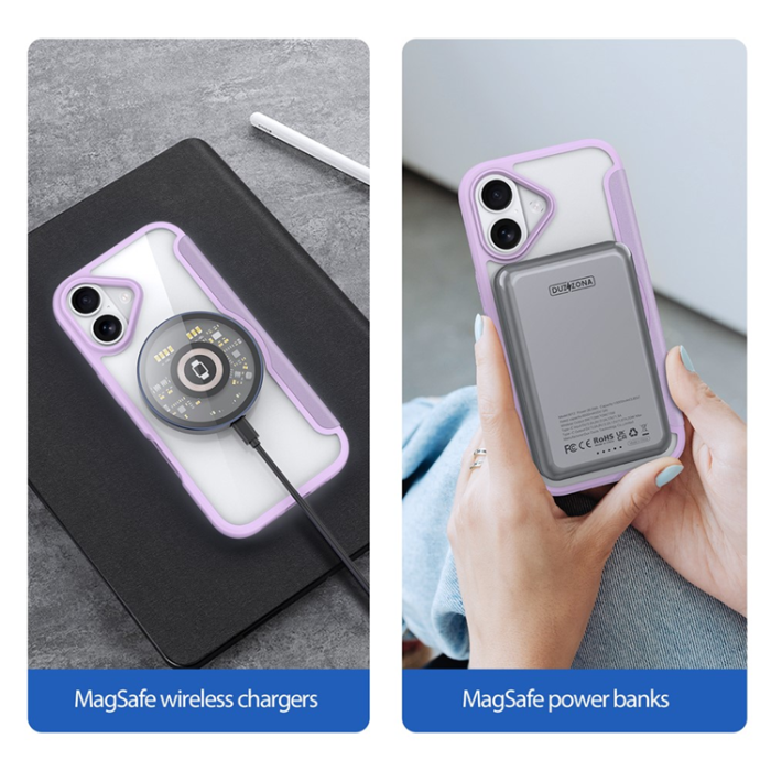 Dux Ducis - Dux Ducis iPhone 17 Plånboksfodral MagSafe Skin X Pro - Lila Rosa