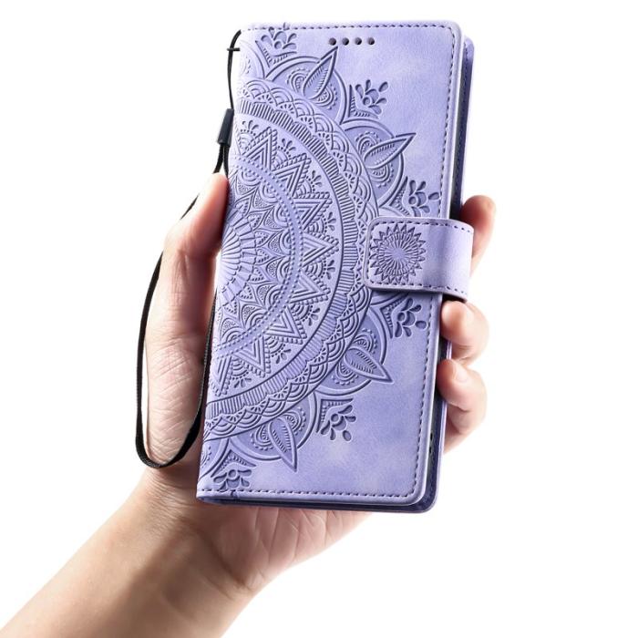 OEM - Samsung Galaxy S26 Plånboksfodral Imprinted Totem Konstläder - Lila