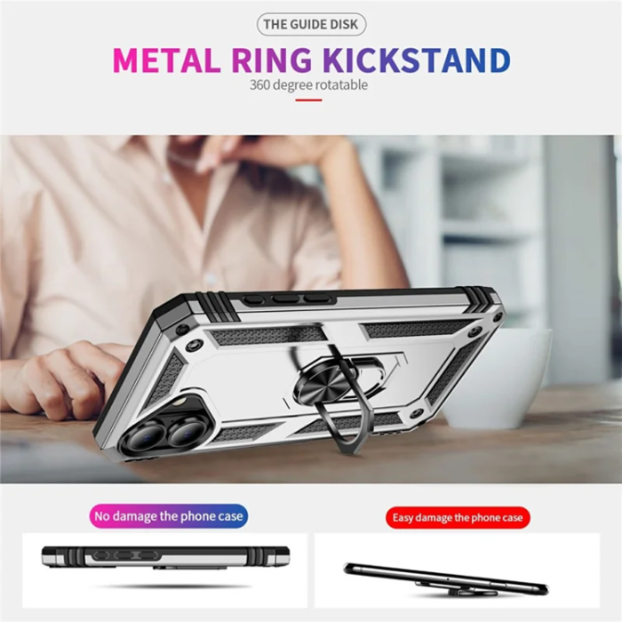  - iPhone 17 Mobilskal med Kickstand - Silver