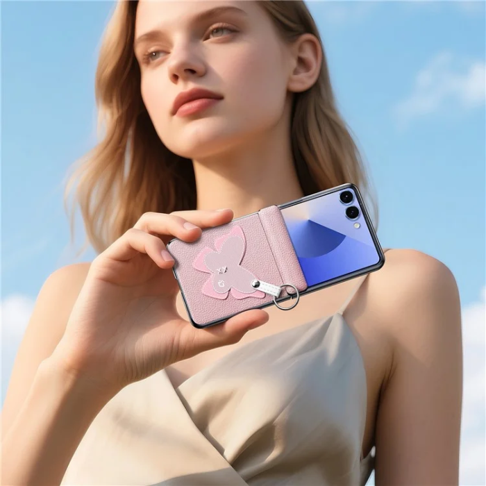 Dux Ducis - DUX DUCIS Galaxy Z Flip 7 Mobilskal Ringhållare Luvy - Rosa