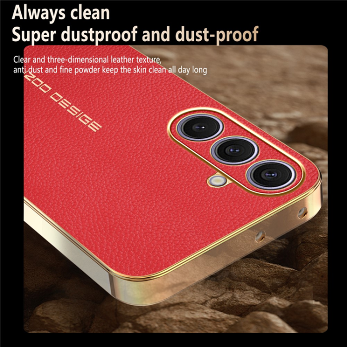 A-One Brand - Galaxy S25 Plus Mobilskal Litchi Texture Anti Scratch