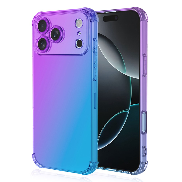 iPhone 17 Pro Mobilskal Gradient Färg Anti-Drop - Lila/Blå | 2353 | AlltMobil